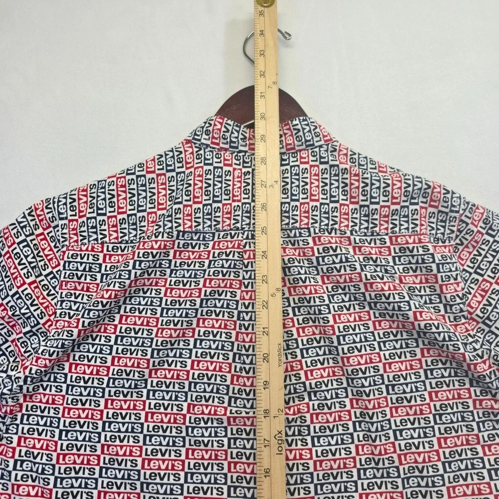 Levi's Men's Short Sleeve Button Up Levi's Logo Shirt‎ Size Small